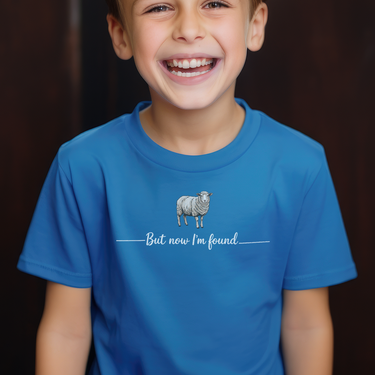 But Now Im Found Sheep Child T Shirt - Royal